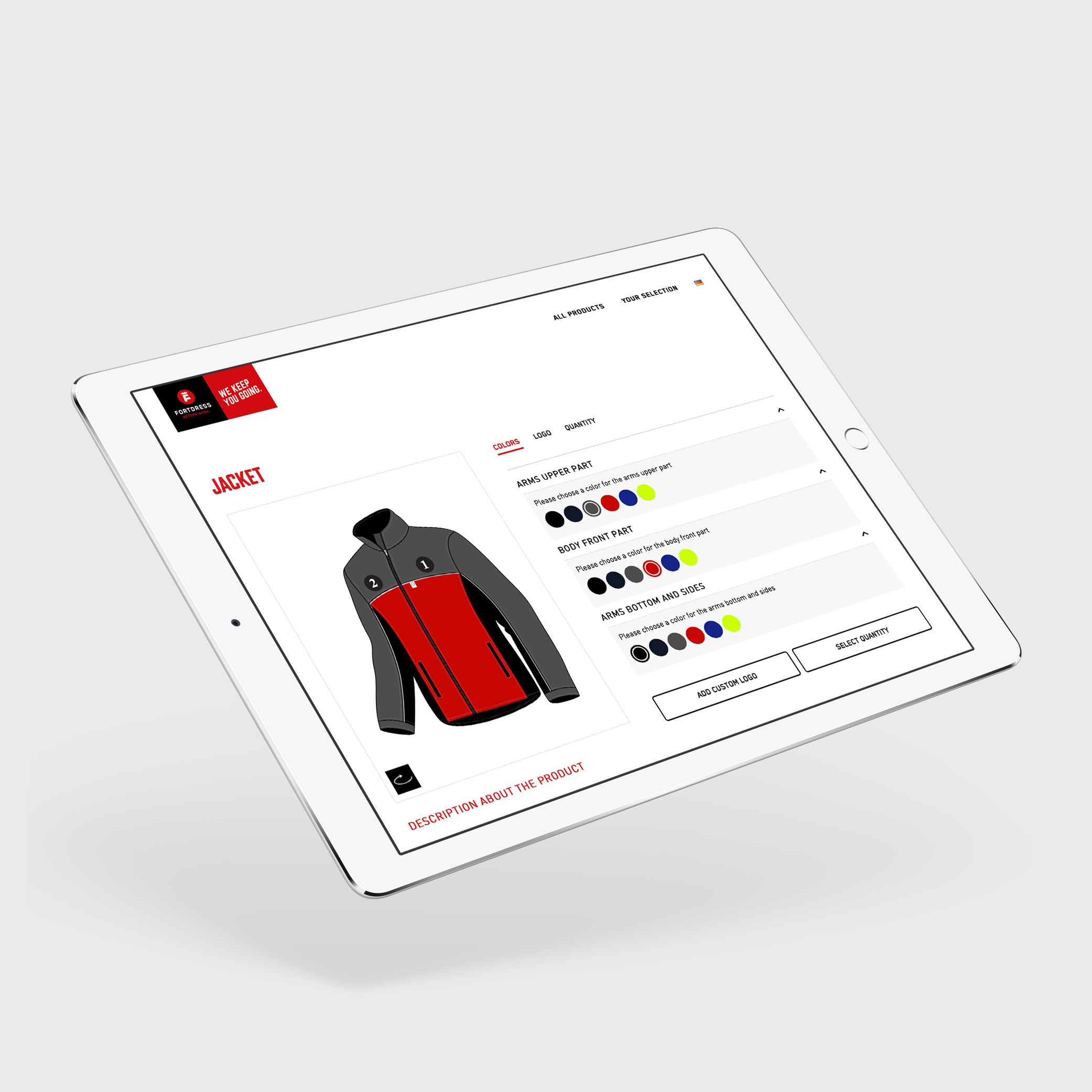 The Fortdress configurator: design personalized corporate clothing easily